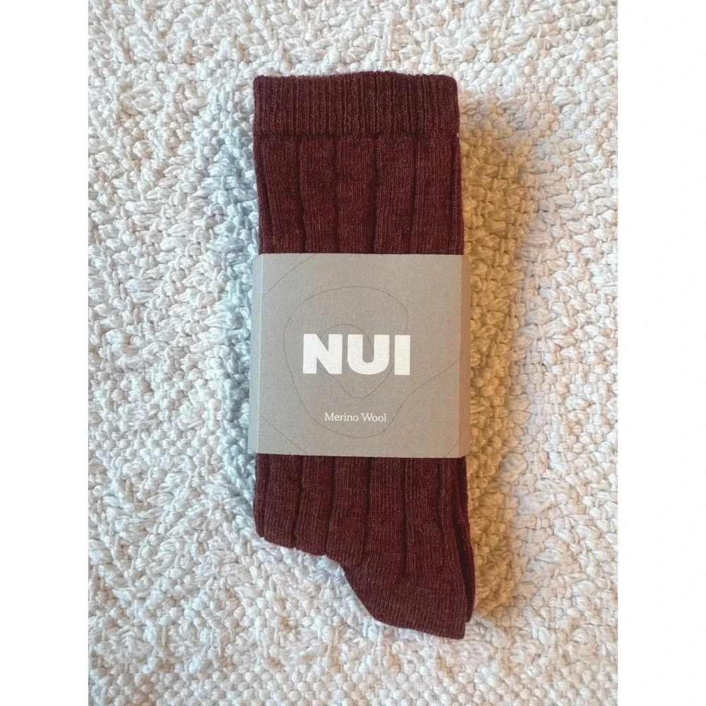 Nui Organics Nature Socks Rust 4/6y